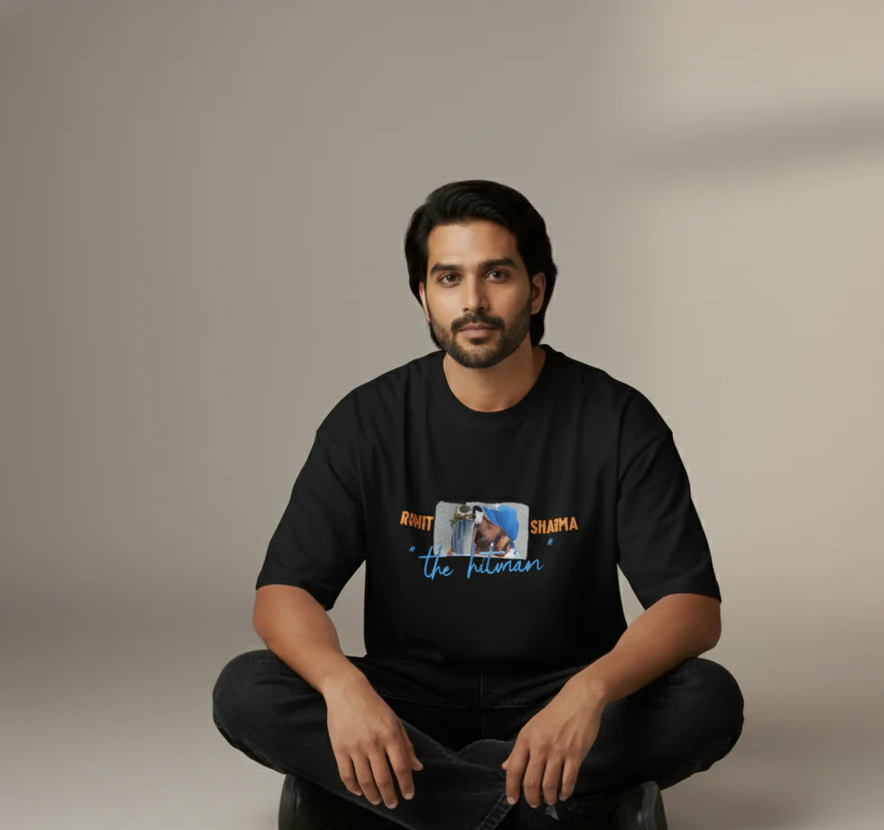 Black Rohit ‘The Hitman’ Sharma – Legacy Continues Oversized T-Shirt