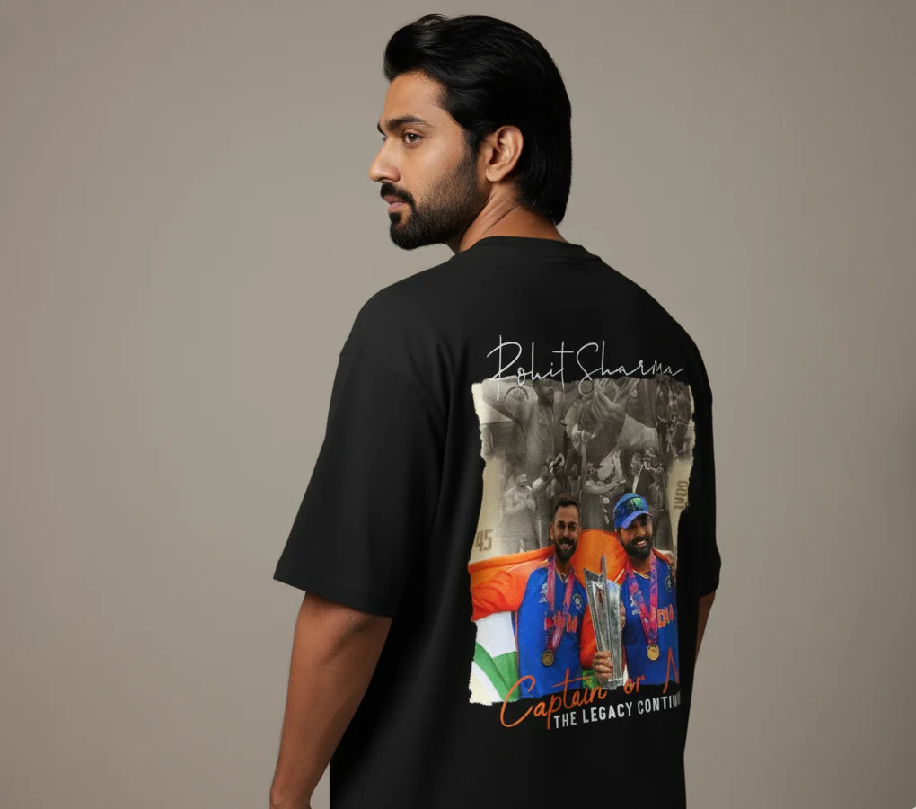 Black Rohit ‘The Hitman’ Sharma – Legacy Continues Oversized T-Shirt
