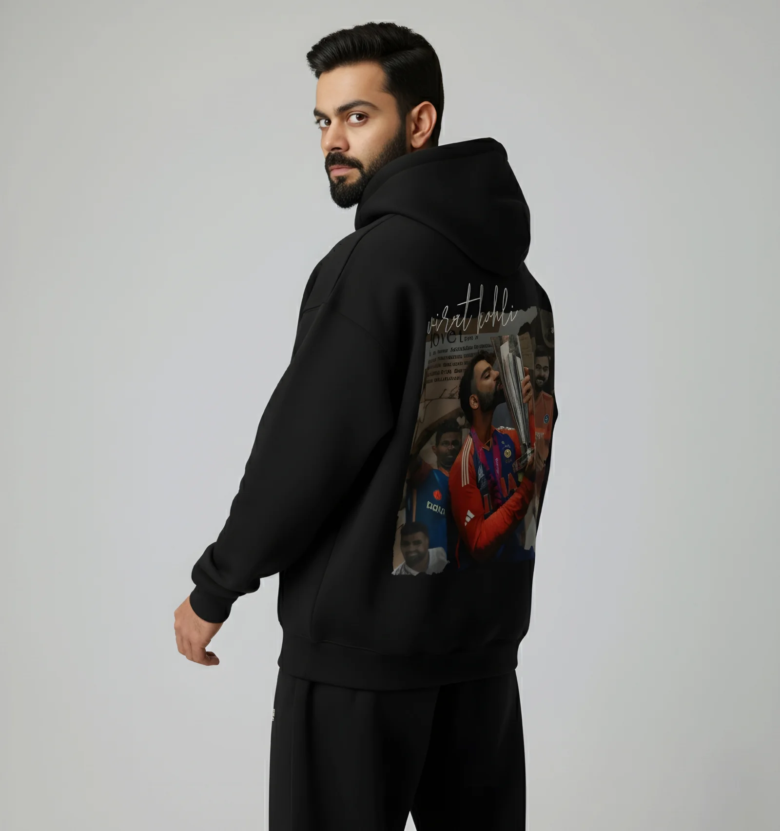 Virat 18 Signature Oversized Hoodie — Premium Heavyweight Hoodie