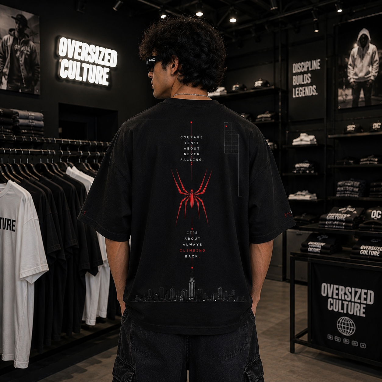 Swing Higher Oversized Tee – Black Edition