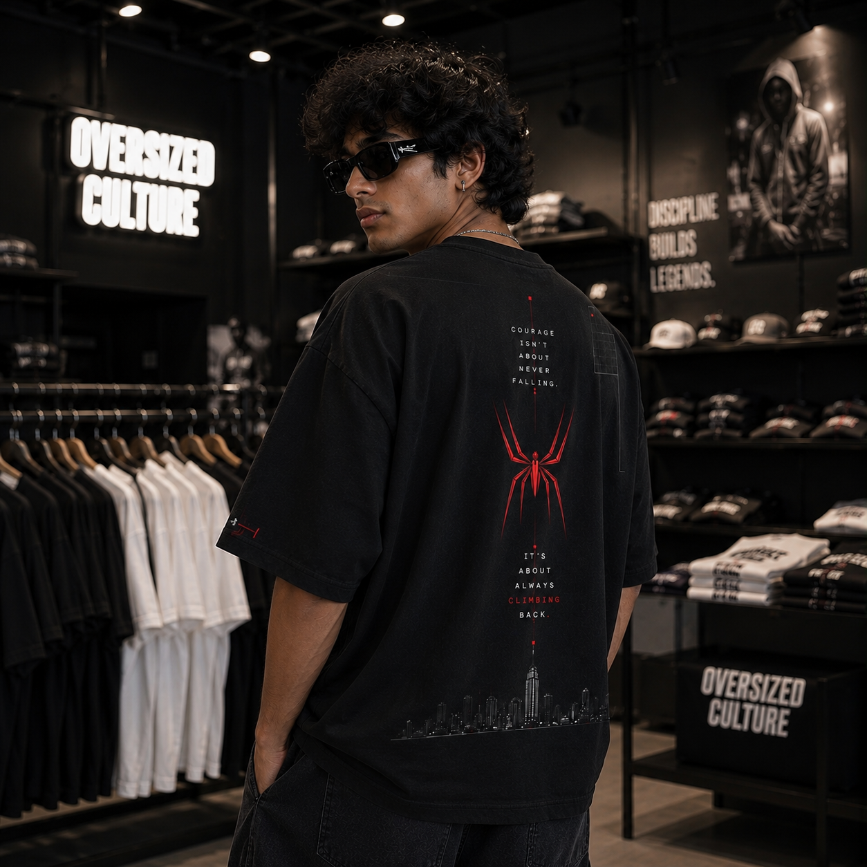 Swing Higher Oversized Tee – Black Edition