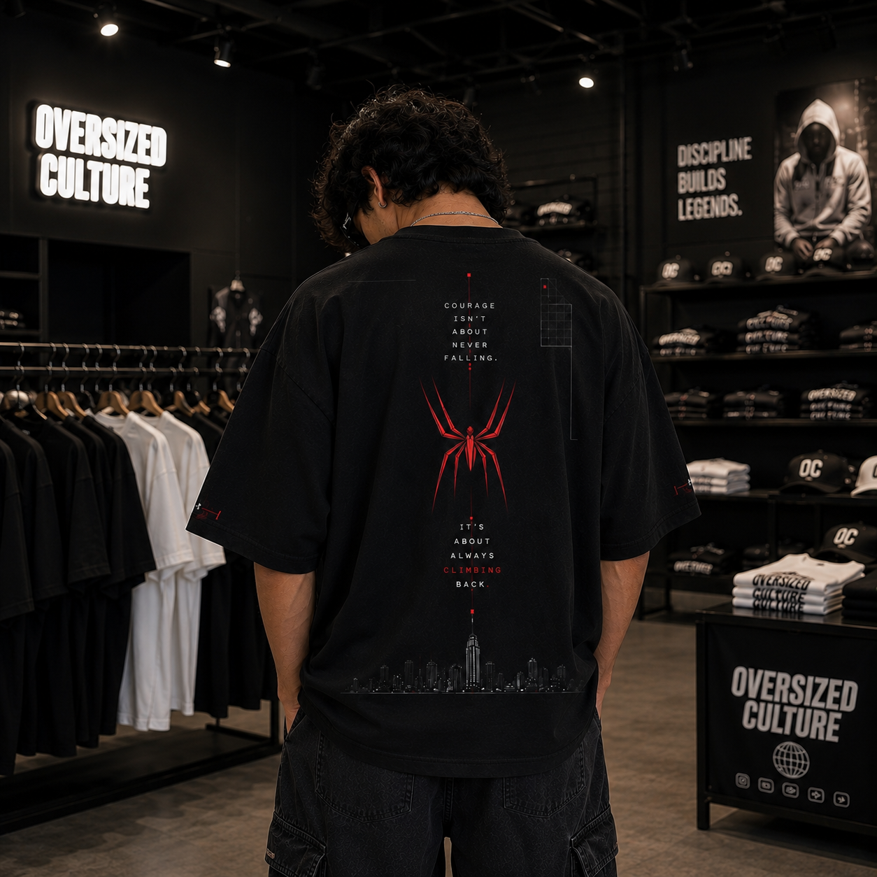 Swing Higher Oversized Tee – Black Edition