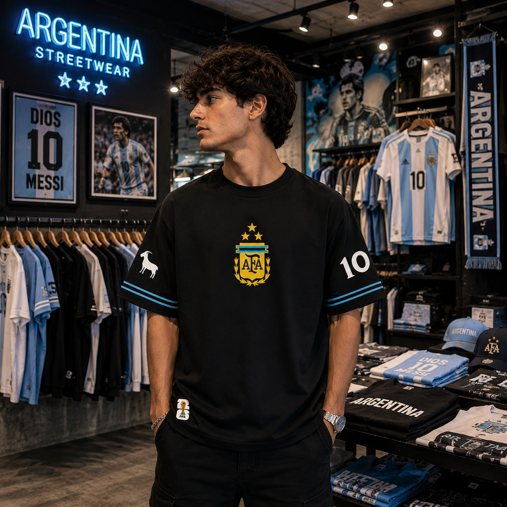 ARGENTINA NO.10 MESSI OVERSIZED TEE