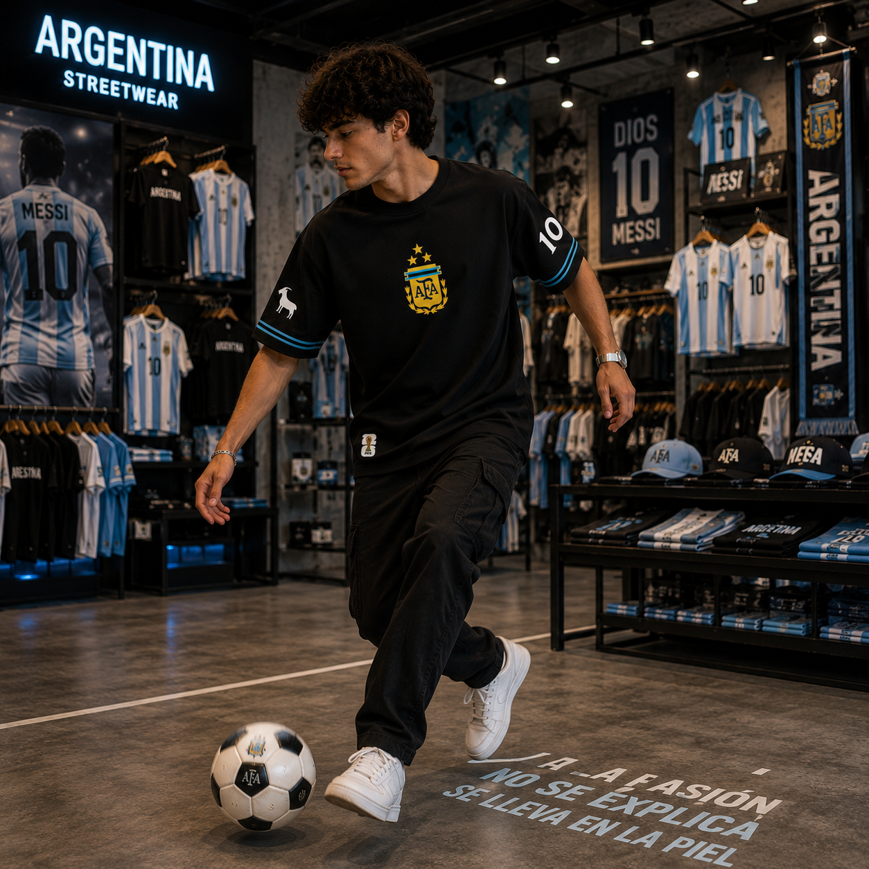 ARGENTINA NO.10 MESSI OVERSIZED TEE