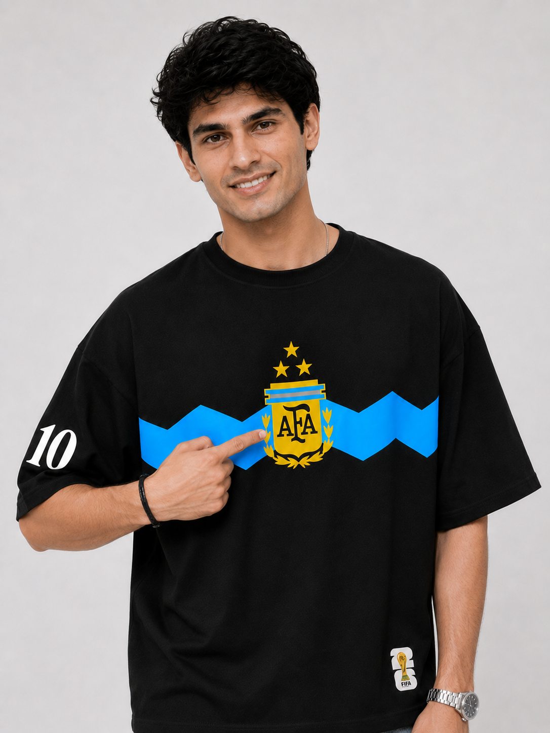 Argentina Messi 10 Oversized Tee