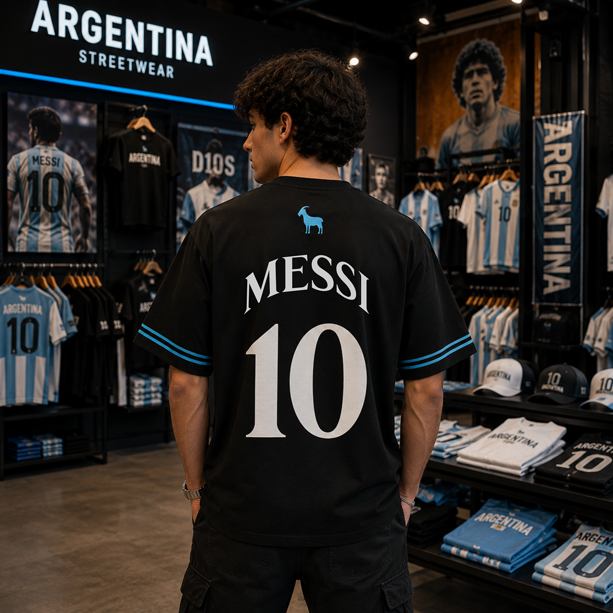 ARGENTINA NO.10 MESSI OVERSIZED TEE