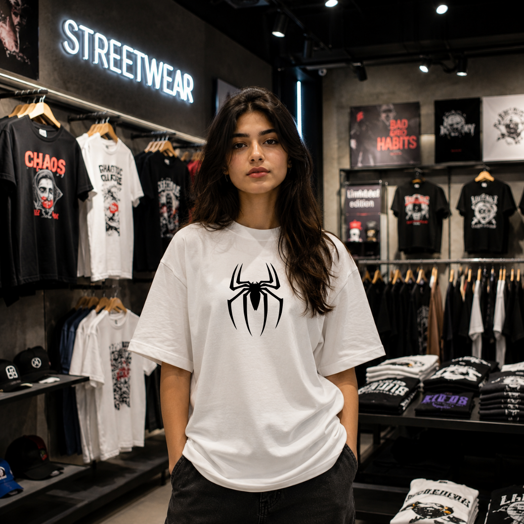 Spider Legacy Oversized White T-Shirt