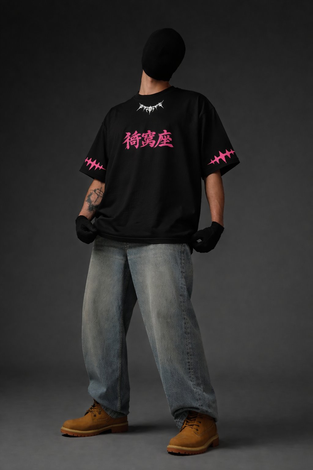 Warrior Japanese Graphic Oversized T-Shirt