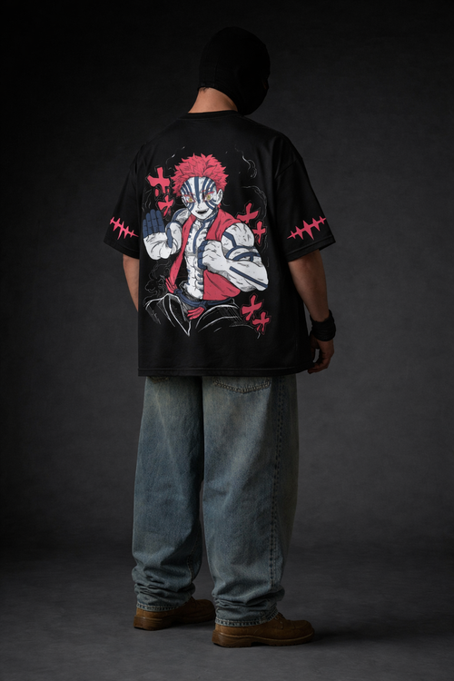 Warrior Japanese Graphic Oversized T-Shirt