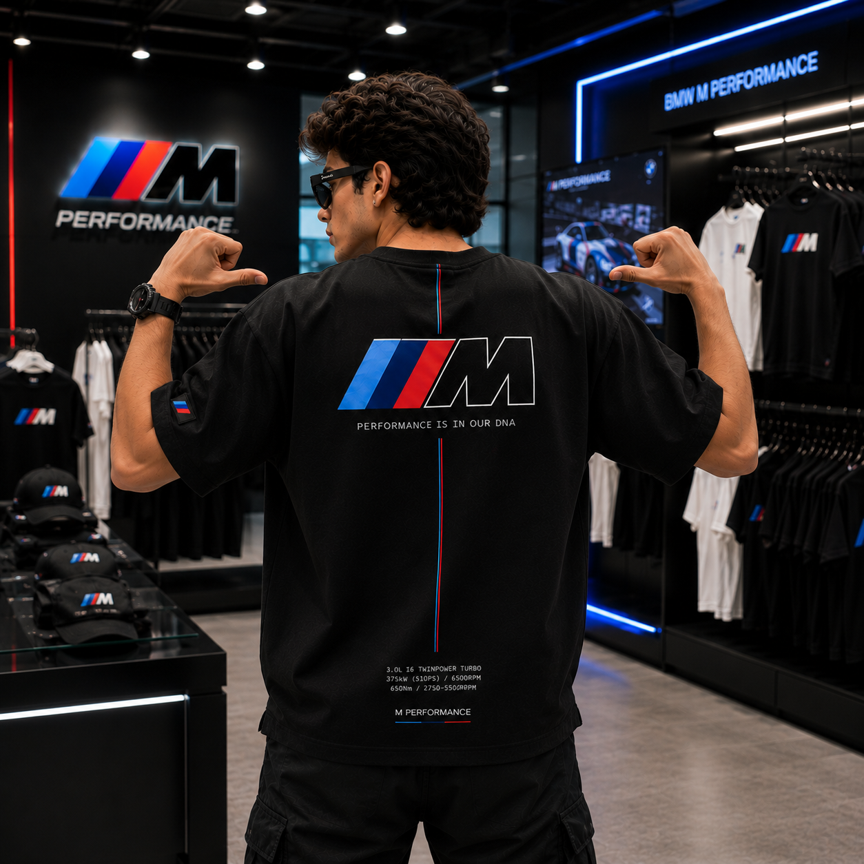 BMW M Motorsport Oversized Black T-Shirt